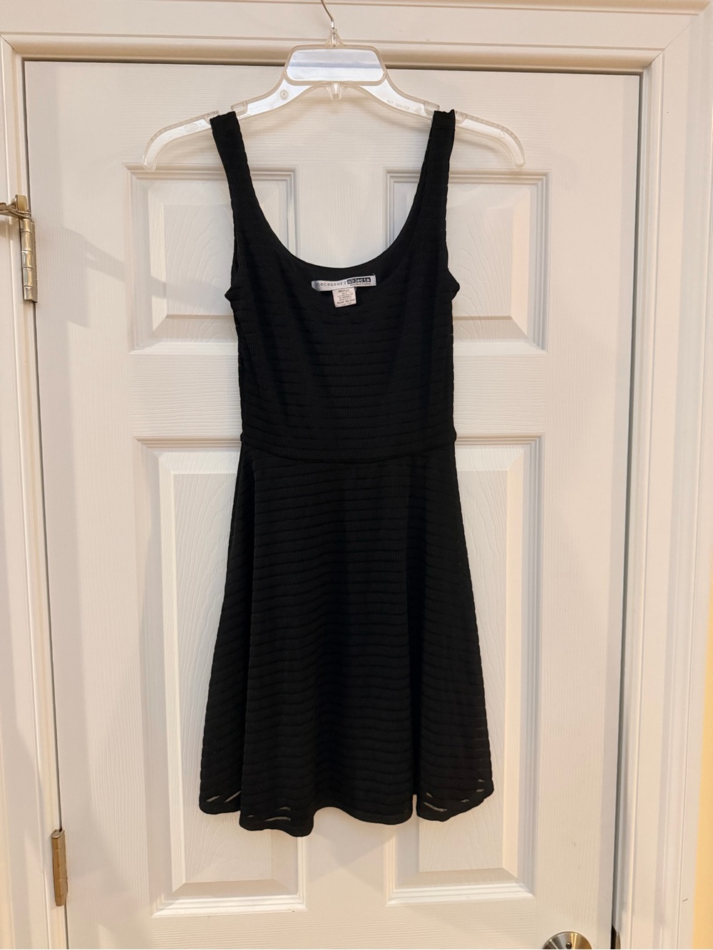 Ladies Size Medium "Necessary Objects" Black Sleeveless Fit & Flare Mini Dress